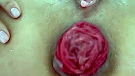 wanna see this destroyed juicy prolapse asshole gape up close in extreme play?