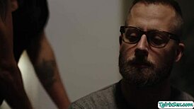 hey busty tgurl eva paradis trades blowjobs licks ass then bareback fucks straight guy?