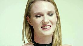 whoa, this blonde babe's sloppy face fuck smears cum everywhere!