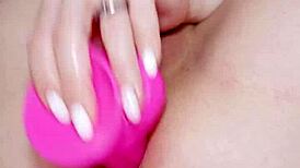 this horny petite slut grabs her toys for homemade solo stretching her tight pink pussy and ass wide