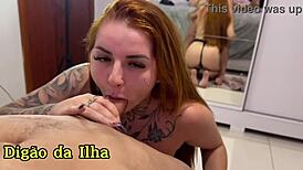 curvy redhead teases pov blowjob begging creamy mouth finish