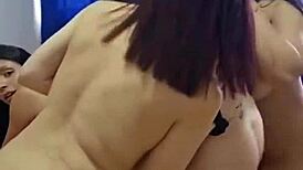 four latina teens crave endless cock quartet frenzy!