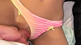 athletic kingmansion doll teases with panties in cumshot sex play