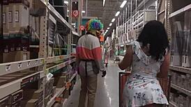 queen rogue fucks gibby the clown doggystyle in home depot public sextape full movie