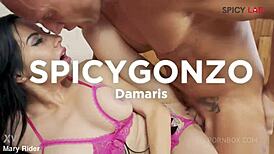 Captiano Eric pounds Damaris' big tits and pussy in hot 1 on 1