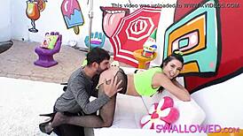 kylie rocket teen teases deep swallow on huge cock pov