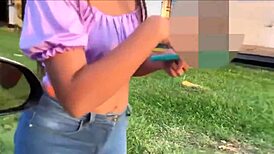 skinny 18yo stranger agrees to ride my cock for cash on street