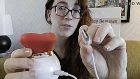 ever tried a kiss-sucking vibrator like this redhead neighbor?