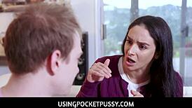 Chloe Cherry Bored Stepsis Tries Pocket Pussy Freeuse Tease