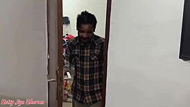 Fat Young Sister-in-Law's Tight Pussy Takes Brother-in-Law's Big Cock with Milk-Feeding Nipple Kisses Creampie