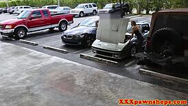 Amateur babe trades car for intense pussy pounding and facial finish