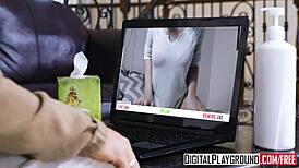 oh god, april snow's broke girls ep 5 workout with marcus huge cock!!