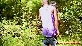 bbw milf queen rides huge cock under village bamboo tree in hardcore outdoor romp