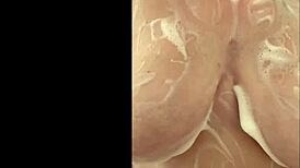 ever seen a french milf's huge chubby tits get caressed in secret shower voyeur?