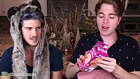 Tempting thong tease with female condom trial