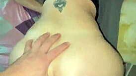 stepson slams his huge cock into sexy mother-in-law's big tits and ass from behind in bedroom