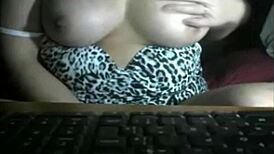 A naughty mature wife teases her shaved pussy online for strangers' eyes only