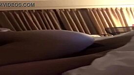 filipina slut rides thick black cock deep in hotel room group watching eagerly