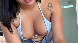 BIG BLACK COCK Fills Latina Teen's Ass Outdoor No Condom Creampie