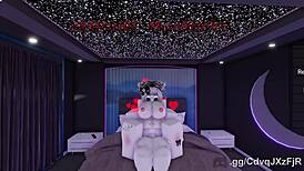 stranger pulls her into roblox condo for intense pussy licking cowgirl riding and missionary pounding