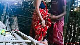 Bhabhi sneaks outdoor doggystyle orgasm with friend, bent over kissing?