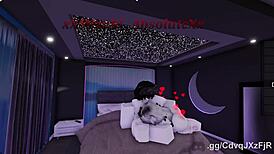 stranger pulls her into roblox condo for intense pussy licking cowgirl riding and missionary pounding