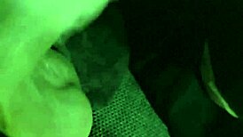 GOTH BABE GAGS ON CUM IN SENSUAL TATTOOED BLOWJOB CLOSE-UP