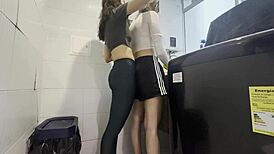 damn yank down bestie's dirty shorts finger her wet pussy orgasm