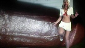 Seductive Navy Girl Dances Teasingly for Massive Cock