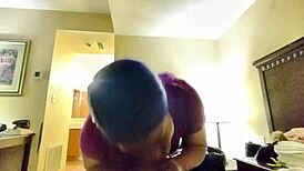 Blowjob deepthroat sloppy extras with ebony prostitute ass