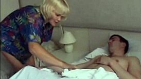 Experienced winsome woman boldly commands attention with mature confidence and allure