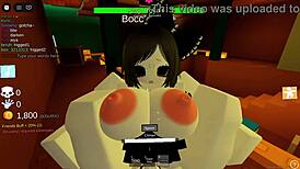 dude these two cute futanari bitches with big tits big ass go full lesbian kissing horny in roblox