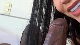 BIG BLACK COCK Fills Latina Teen's Ass Outdoor No Condom Creampie