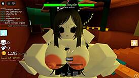 dude these two cute futanari bitches with big tits big ass go full lesbian kissing horny in roblox