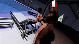 black santa's freaky milf with huge ass plays naughty christmas game ughh