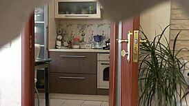 my sexy blonde milf wife calls neighbor to fix kettle he bends her over doggy fucks pussy on bed cumshot stockings