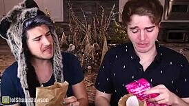 Tempting thong tease with female condom trial