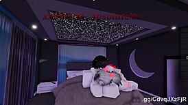 stranger pulls her into roblox condo for intense pussy licking cowgirl riding and missionary pounding