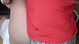 uhh my foster stepmom uh begged me to fill her shaved pussy with hot cum creampie