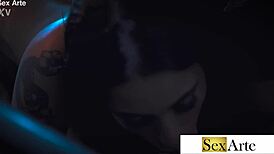 curvy latina wife fists her wet pussy then bends for lover's big cock doggystyle