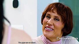 oh man playing game of thrones riding stepmom's dildo while social worker quizzes her love...