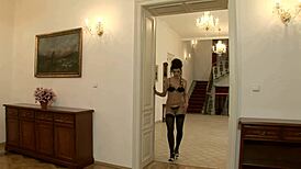 Brunette Takes Monster Cock in Ripped Clothes Hardcore Anal Bent Over Doggystyle Gaping Finish