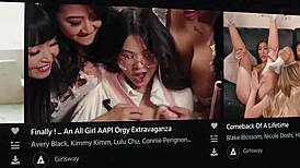 lesbian massage turns moving day into apartment sex fest