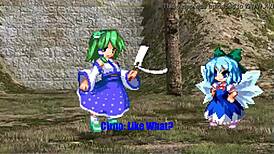 wanna see sanae fuck cirno in touhou parody?