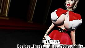 black santa's freaky milf with huge ass plays naughty christmas game ughh