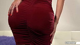 TS FOXXY DIGS DEEP INTO HER HOT ASS FINGERING TO CREAMY FINISH!