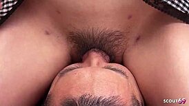 petite japanese stepdaughter tempts sub guy into femdom pussy licking
