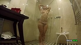 Goddess sexydeas shakes big ass in steamy shower after pov cowgirl ride doggystyle squirting