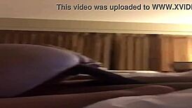 filipina slut rides thick black cock deep in hotel room group watching eagerly