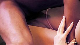 Blonde milf tempts fate riding huge cock on treadmill amid big tits bounce